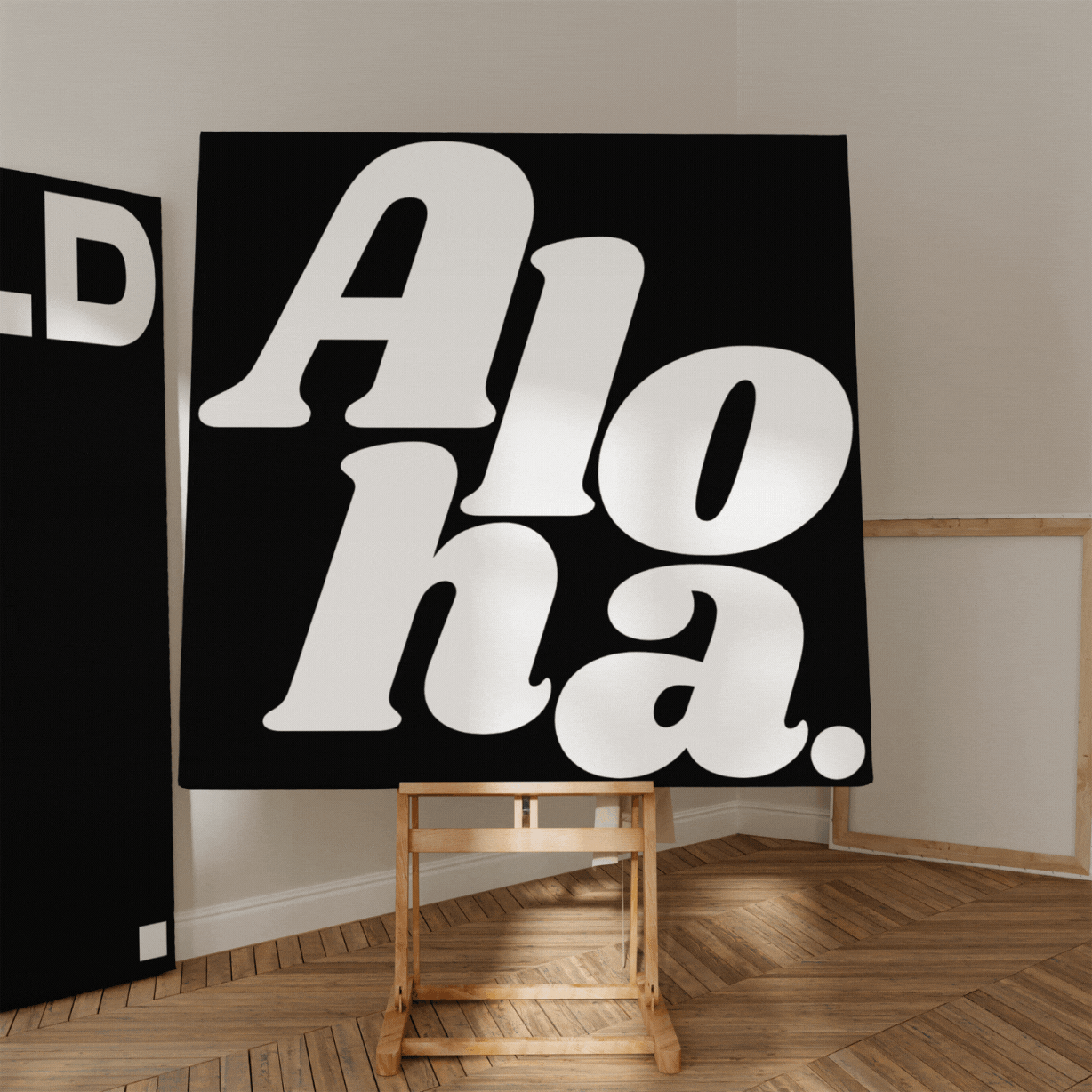 Animated firework typographic print