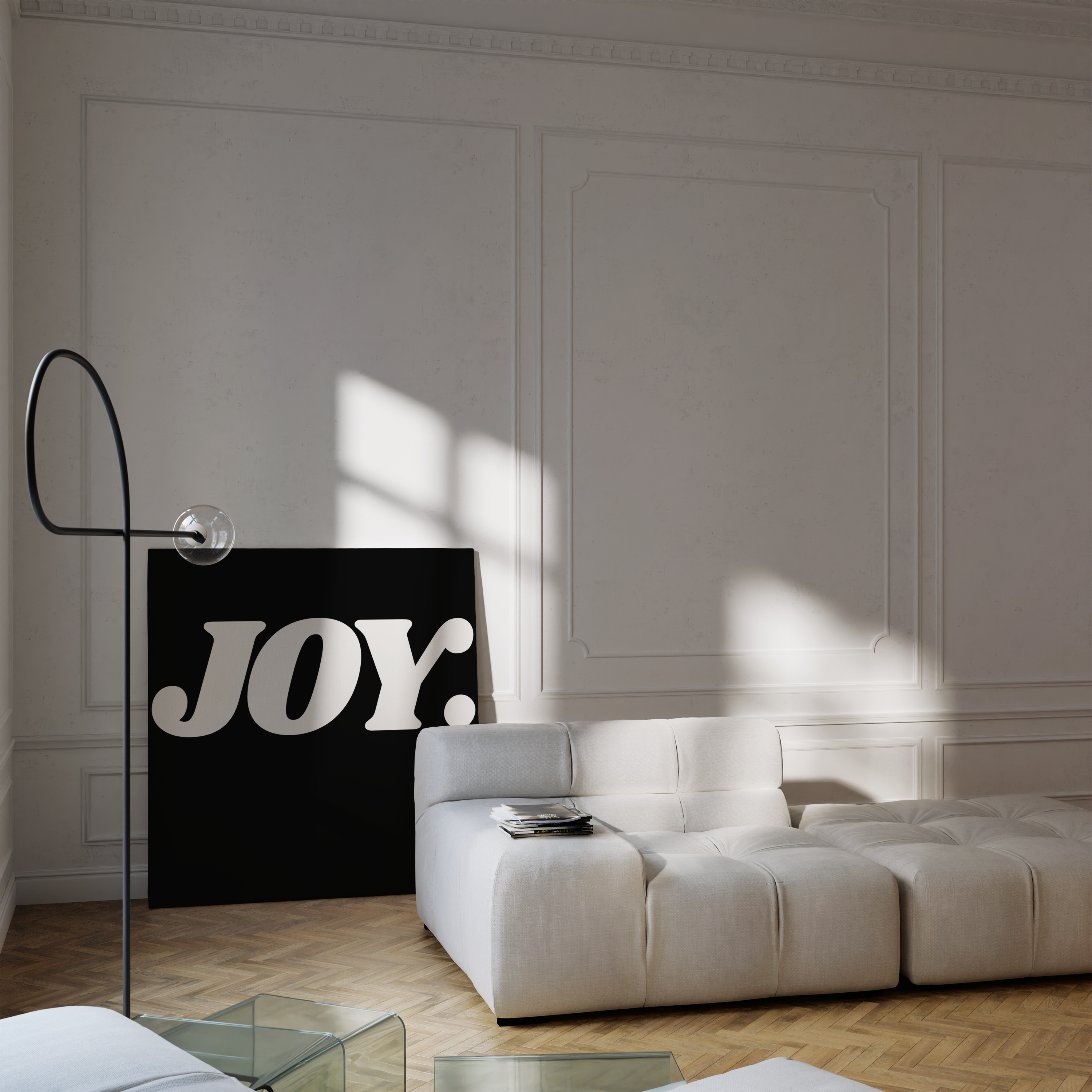 Make Waves print in a styled interior